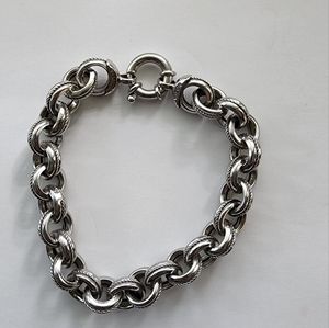 Milor Italy Sterling Silver 925 Link  Vintage Bracelet.